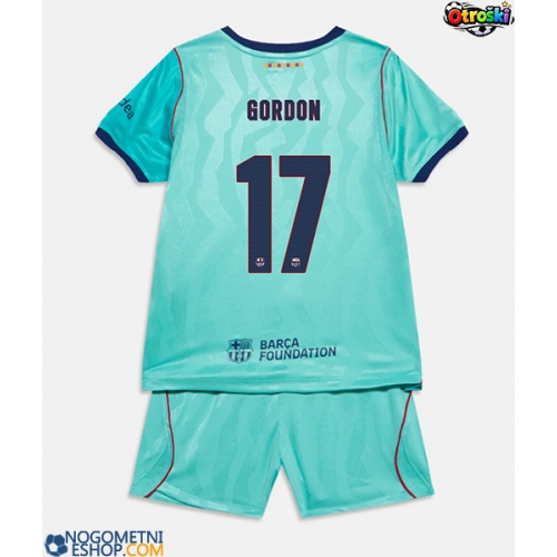 Otroški Nogometni dresi Barcelona Anthony Gordon #17 Tretji 2026-27 Kratek Rokav (+ Kratke hlače)